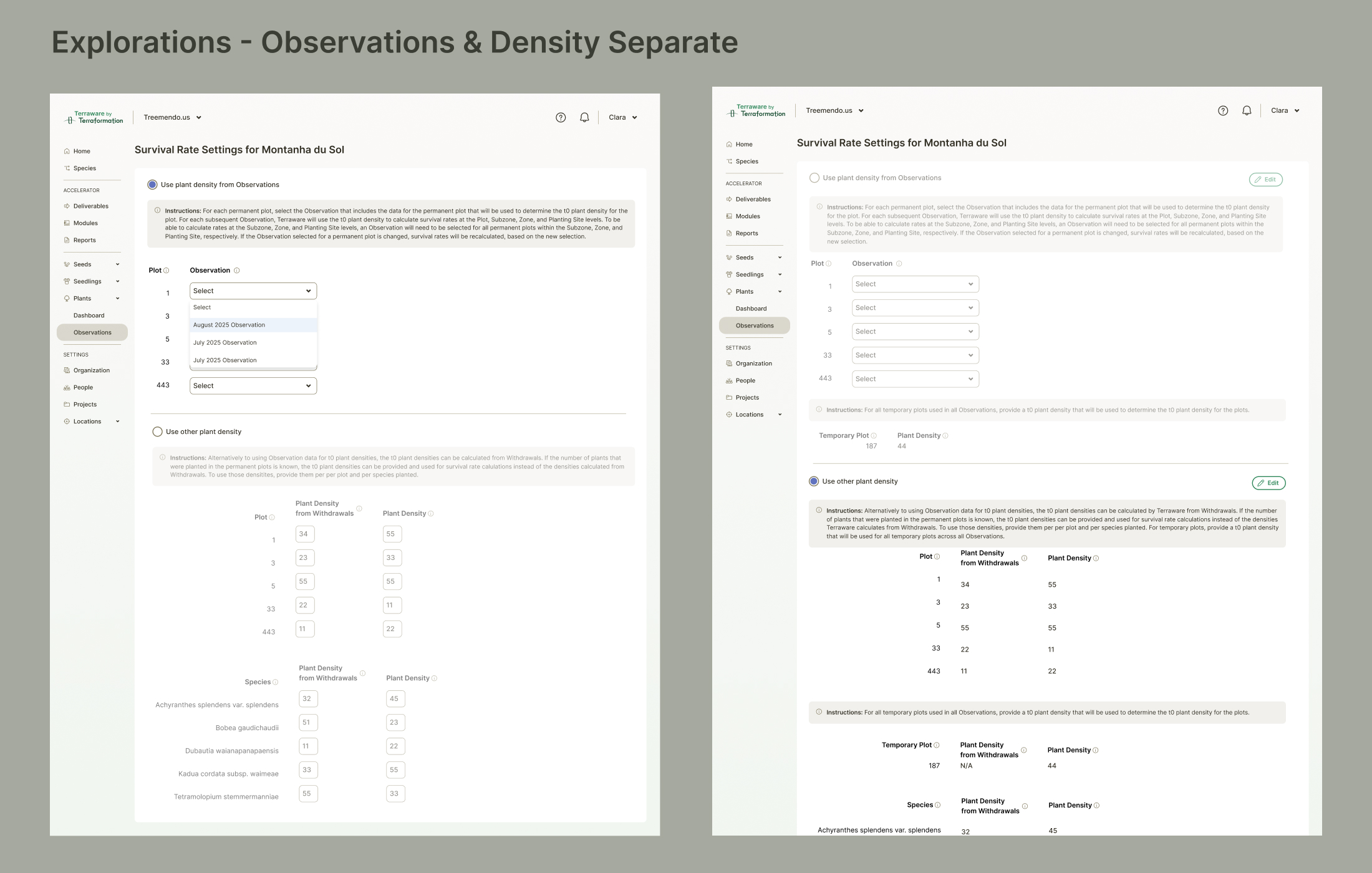 First iteration with separated interface